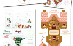 6 Free Diy Paper Gingerbread Houses – Kim Byers within Paper Gingerbread House Template Free