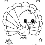 6 Free Turkey Coloring Pages   Fun With Mama With Regard To Turkey Template To Color