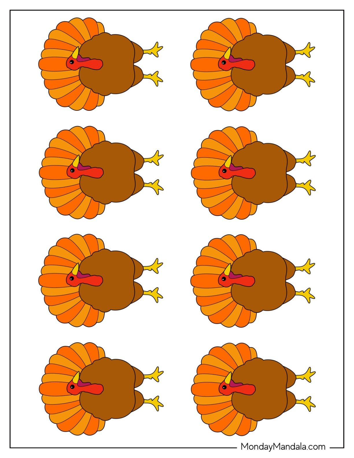 62 Turkey Templates (Free Pdf Printables) for Free Printable Large Turkey Template