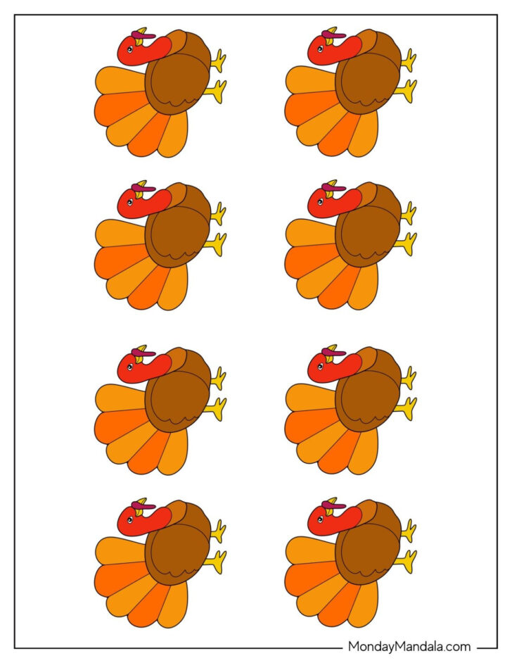 Free Printable Templates of Small Turkeys Free Printable Templates of Small Turkeys