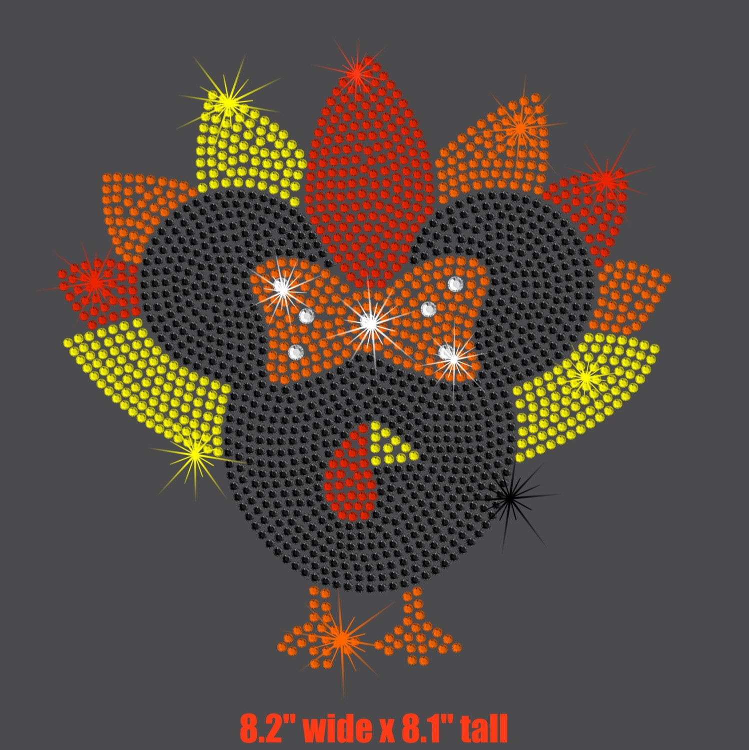8.2&amp;quot; Minnie Mouse Turkey Iron On Rhinestone Transfer Applique Bling  Thanksgiving Patch regarding Minnie Mouse Turkey Disguise Template