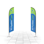 8 Ft Custom Single Sided Feather Flag – Spike Base   All Flags And In Feather Flag 8 Template