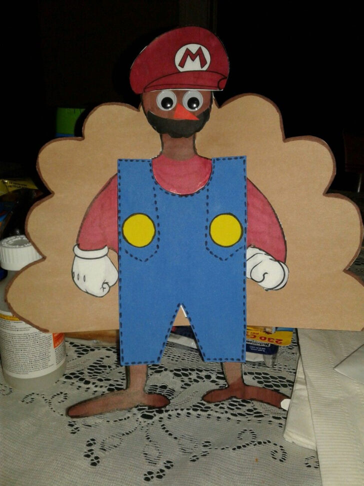Mario Disguise a Turkey Template Mario Disguise a Turkey Template