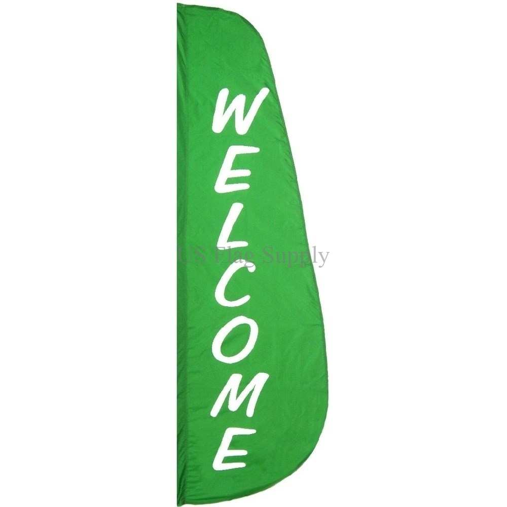 8Ft. X 2Ft. Welcome Feather Flag in 8x2 Feather Flag Sign Template