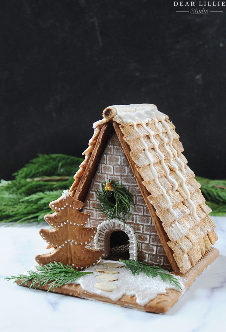 A-Frame Gingerbread House - Dear Lillie Studio with regard to A Frame Gingerbread House Template