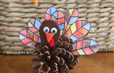 Adorable Pine Cone Turkeys – Frugal Fun For Boys And Girls regarding Free Pine Cone Turkey Feather Templates