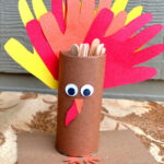 An Easy Thankful Turkey Toilet Paper Roll Craft Tutorial Regarding Tissue Paper Turkey Craft Template