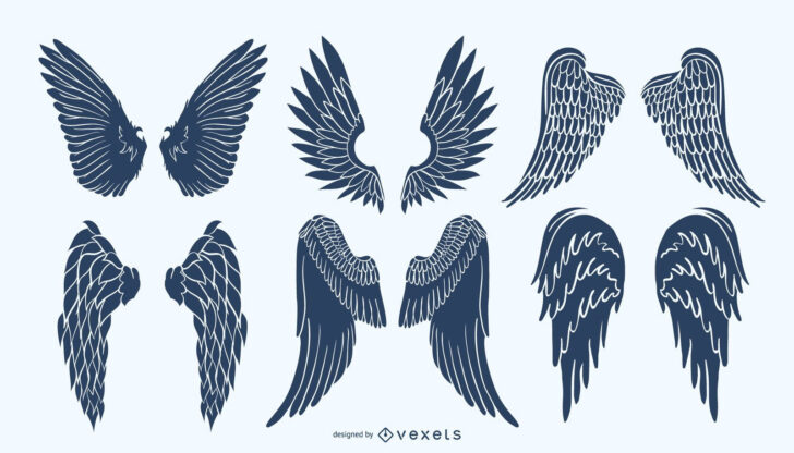 Angel Wing Feather Template
