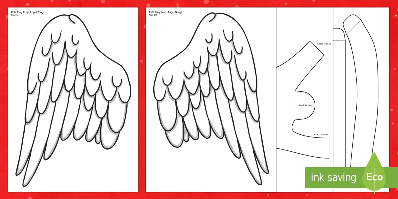 Angel Wings Template | Role-Play Cut-Outs | Nativity for Feather Wing Cut Out Template
