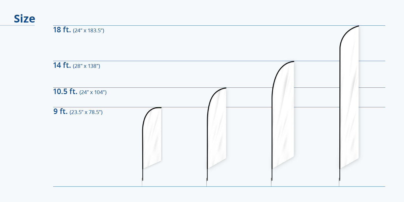 Angled Flag Banners - Custom Angled Feather Flags | Printrunner intended for 9 Ft Feather Flag Template