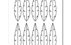 Best Free Printable Feather Outlines, Templates, Stencils [Top inside Indian Feather Template