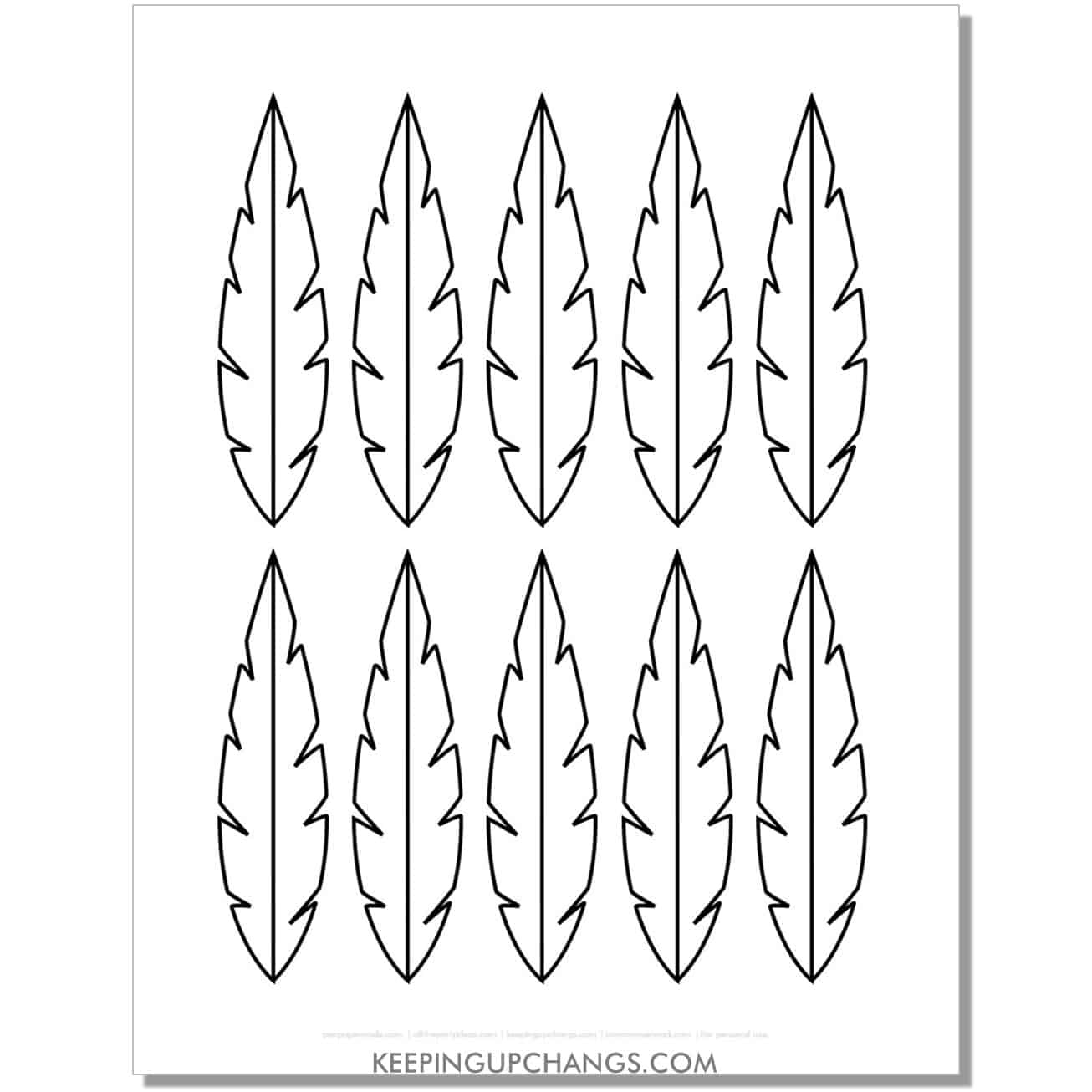 Best Free Printable Feather Outlines, Templates, Stencils [Top within Cut Out Outline Feather Template