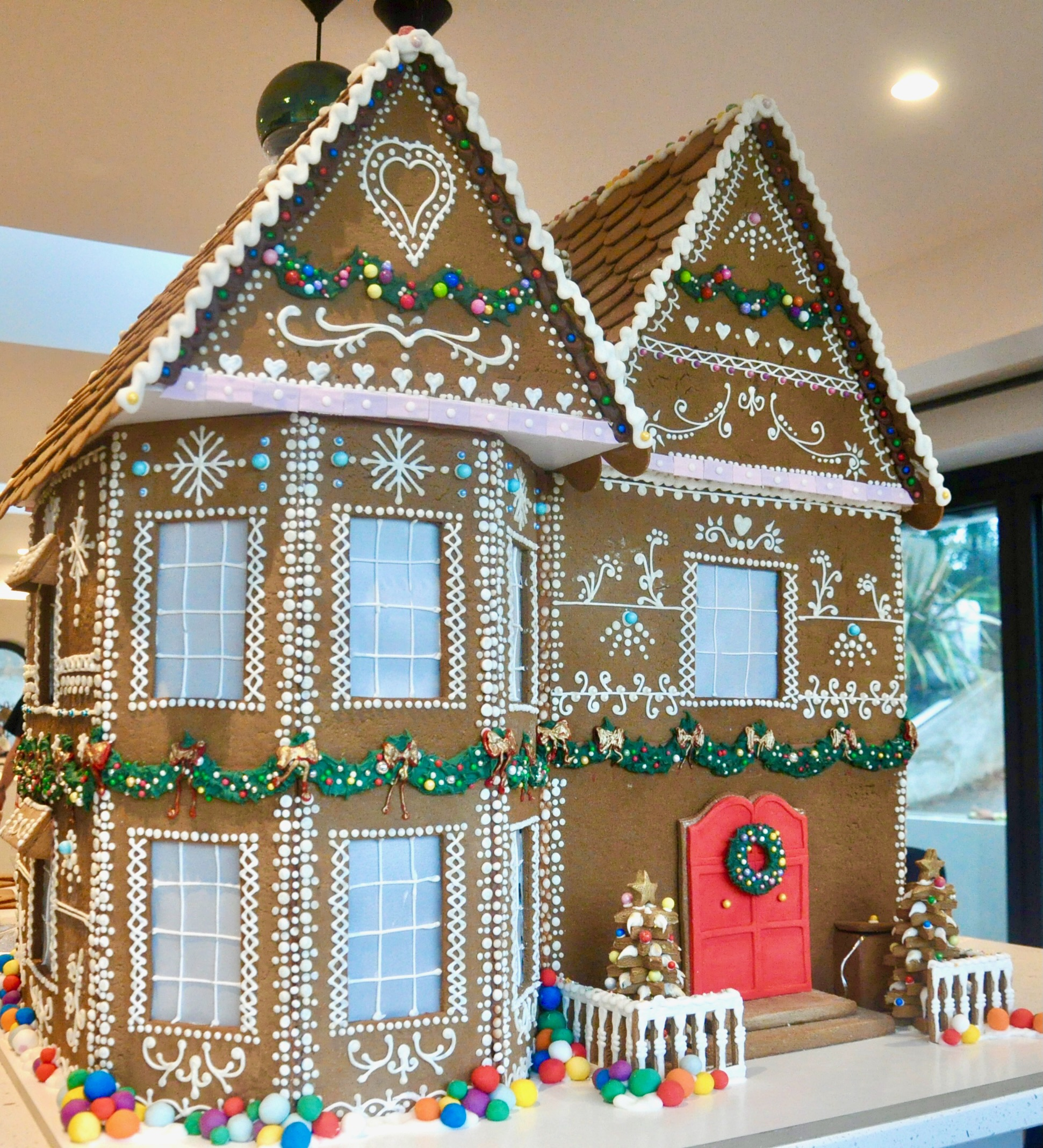 Biggest Gingerbread House We&amp;#039;Ve Ever Made! | Gingerbread World with Template For Large Gingerbread House