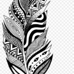 Black And White Feather Tattoo Design   Black And White Feather Inside Feather Template Black And White