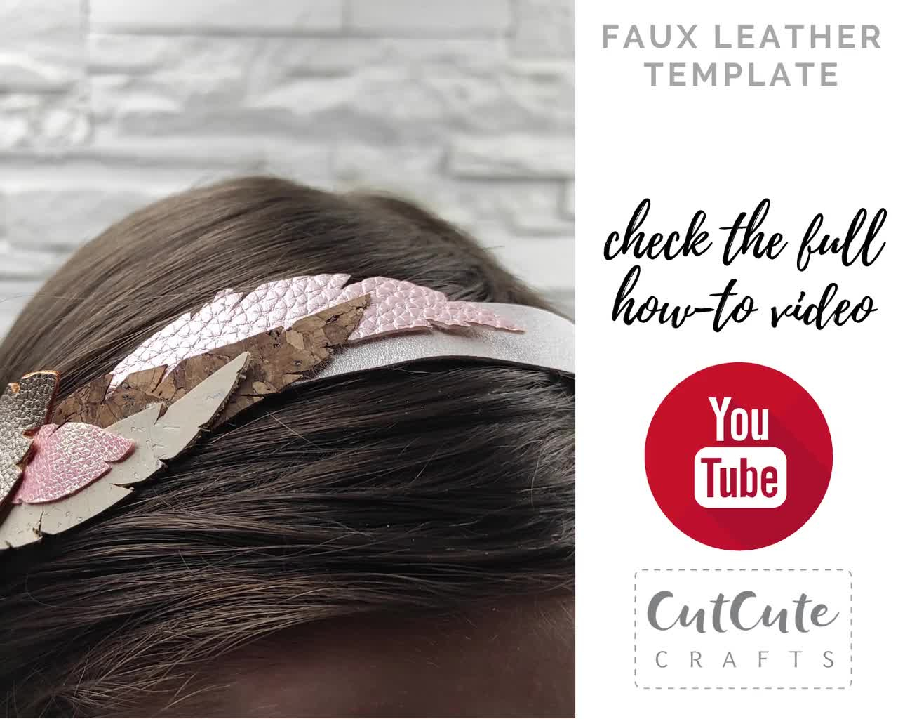 Boho Feathers Headband Svg Templates, Diy Faux Leather Headband, Felt  Headband Pattern Pdf, Hair Accessory Craft Project inside Feather Headband Template