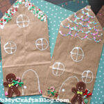 Brown Paper Bag Gingerbread House Craft Idea Within Gingerbread House Paper Bag Template