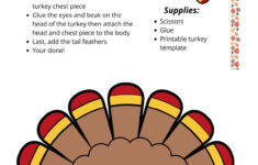 Build A 3D Turkey (Free Cut Out Printable) intended for 3d Turkey Template