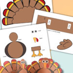 Build A 3D Turkey (Free Cut Out Printable) Within 3D Paper Turkey Template