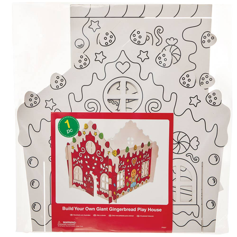 Build Your Own Giant Gingerbread Play House in Giant Gingerbread House Template