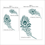 Buy Feather Design Stencil For Walls Fabric & Crafts Online In Regarding Spray Paint Feather Template