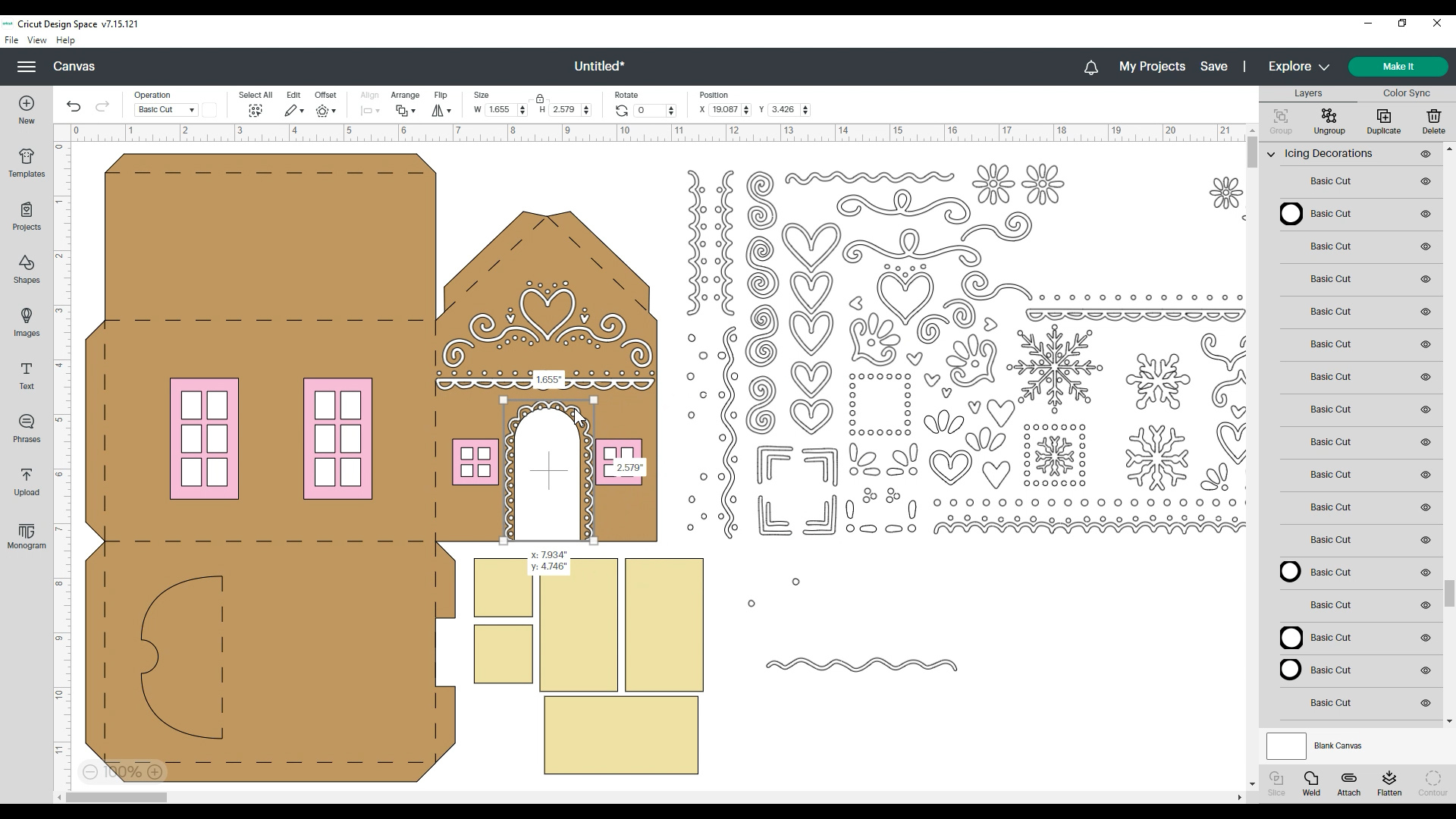 Cardboard Gingerbread Houses + Svg Files - Happiness Is Homemade inside Cricut Gingerbread House Template