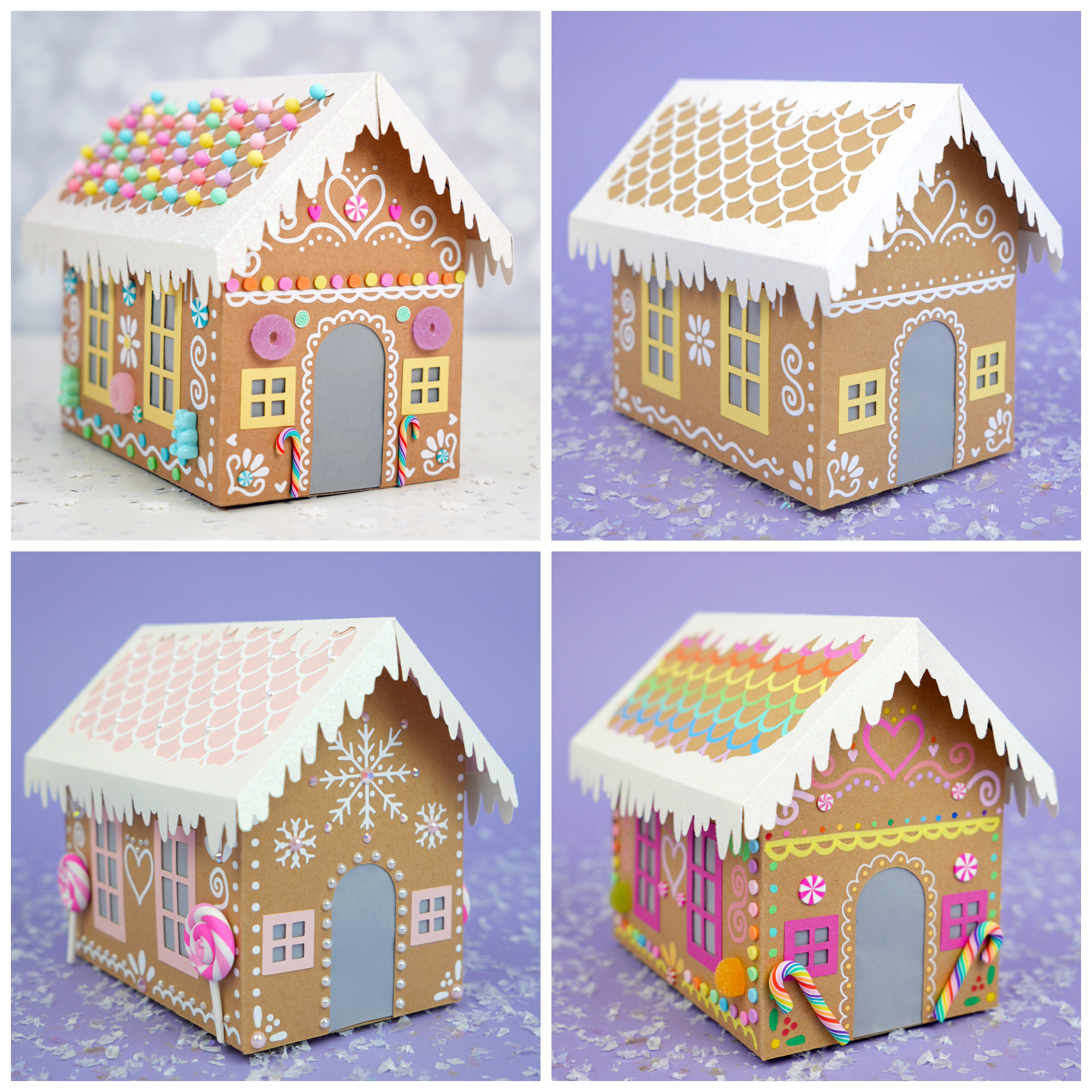 Cardboard Gingerbread Houses + Svg Files - Happiness Is Homemade inside Gingerbread House Template Maker