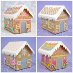 Cardboard Gingerbread Houses + Svg Files   Happiness Is Homemade Intended For Gingerbread House Cardboard Template