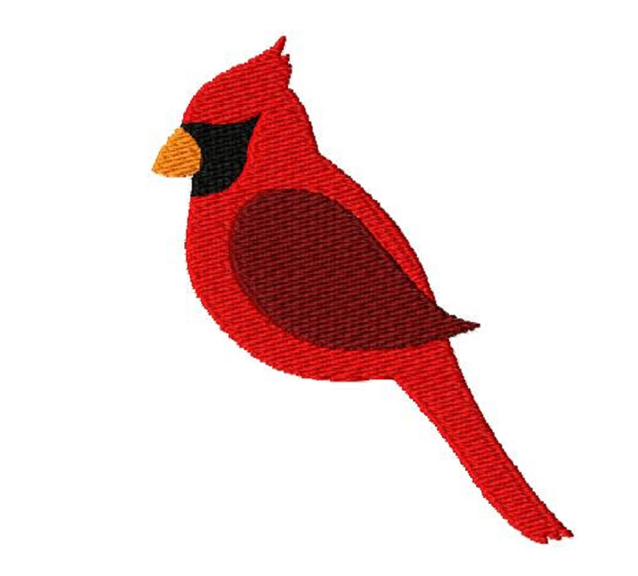 Cardinal Red Bird Machine Embroidery Design Mini Bird Cardinal intended for Cardinal Feather Template