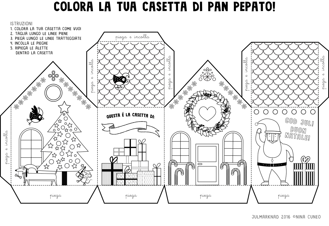Christmas Coloring Pages - Www.ninacuneo pertaining to Swedish Gingerbread House Template