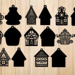 Christmas Gingerbread House Template Svgjulydigitalimages Within Gingerbread House Template Svg
