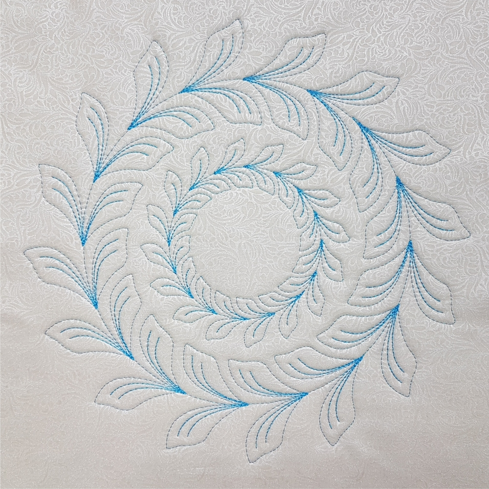 Circle Wreath Feathered Leaf Template Set - Moore&amp;#039;S Sewing throughout All Brands Sewing Template Feather Wreath Template