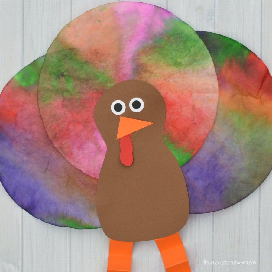 Coffee Filter Turkey Craft - The Resourceful Mama with regard to Coffee Filter Turkey Template