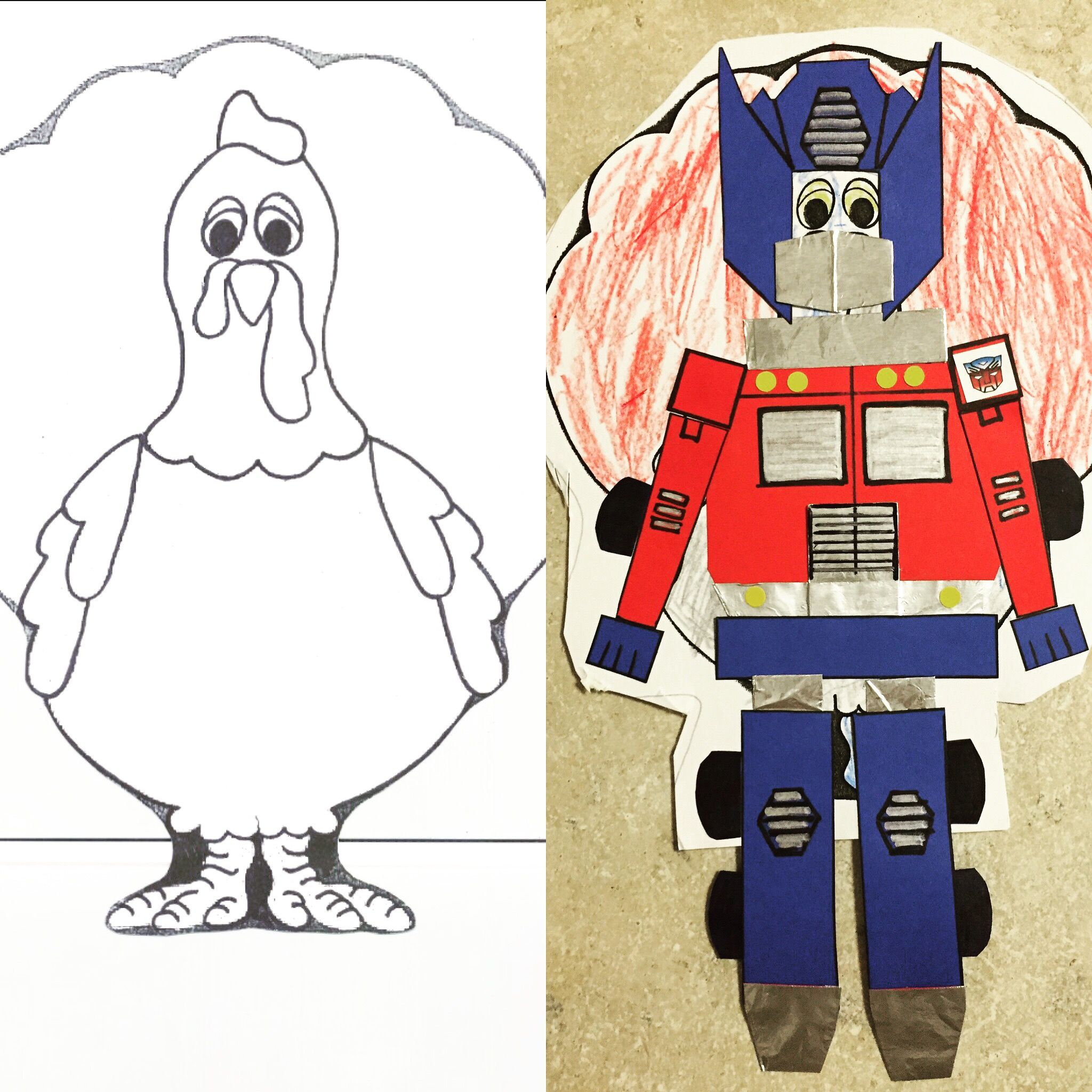 Cool Ideas pertaining to Transformer Turkey in Disguise Template