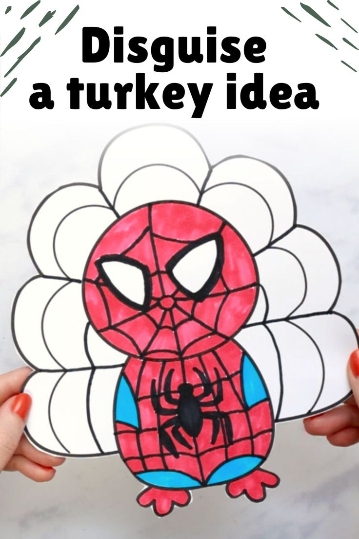 Cool Turkey In Disguise Idea inside Spiderman Turkey Template