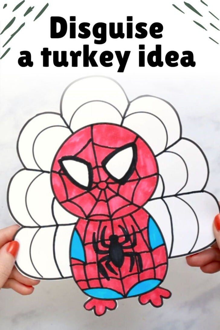 Free Printable Disguise a Turkey Spiderman Template Free Printable Disguise a Turkey Spiderman Template