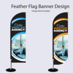 Corporate Advertising Father Flag Design   Templatemonster Within Feather Flag Indesign Template