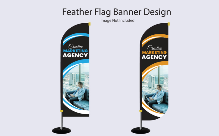 Feather Flag Indesign Template