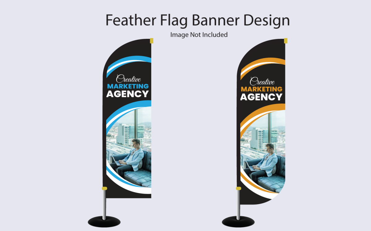 Corporate Advertising Father Flag Design - Templatemonster within Feather Flag Indesign Template