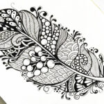 Create Stunning Zentangle Feathers With Ease! For Zentangle Feather Template