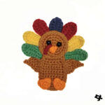 Crochet Pattern: Turkey Appliqué   Free Pattern   Natalina Craft Intended For Free Turkey Template Applique