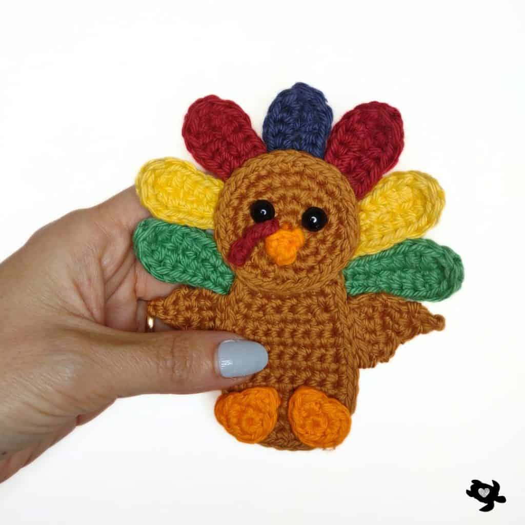 Crochet Pattern: Turkey Appliqué - Free Pattern - Natalina Craft throughout Free Template Turkey Applique