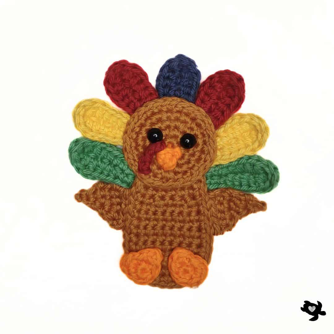 Crochet Pattern: Turkey Appliqué - Free Pattern - Natalina Craft throughout Turkey Applique Template