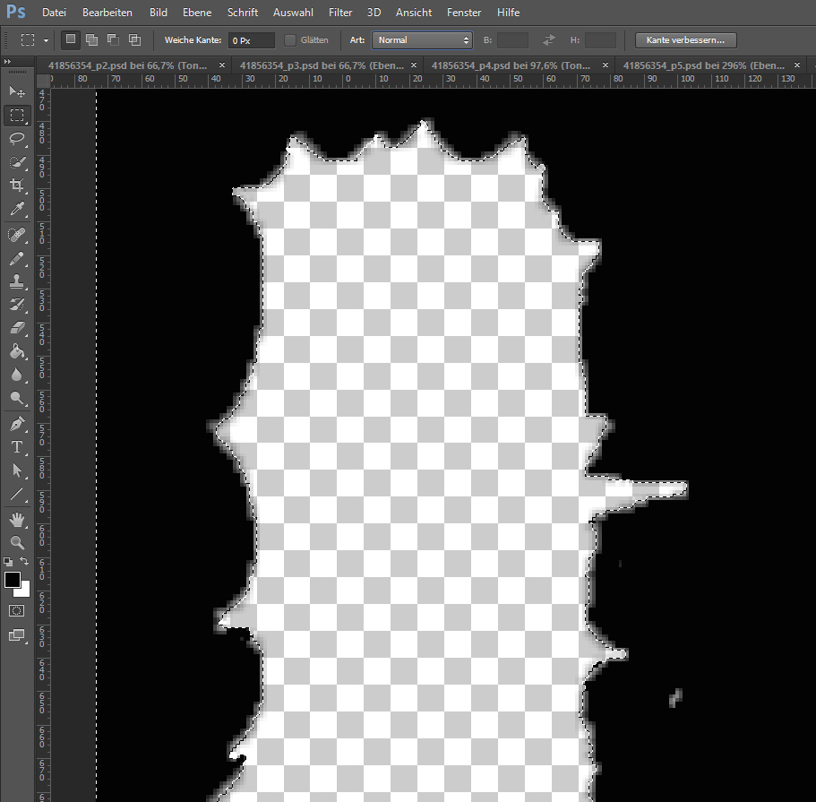 Cs6 - Photoshop Feathers Selections Even Though I Turned It Off with PSD Template to Feather a Shirt