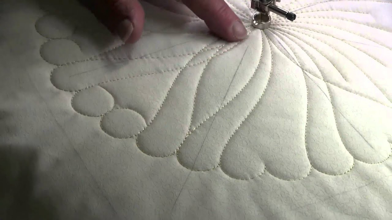 Curly-Q Template with Feather Wreath Quilt Template Westalee Ruler Work Vidio