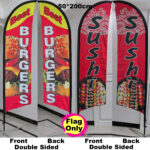 Custom Sushi Feather Flag 8Ft/11Ft/13Ft Single Double Sided Outdoor  Advertising Banner Bbq Restaurant Beach Shop Swooper Flag   Aliexpress Regarding Feather Flags Sushi Template