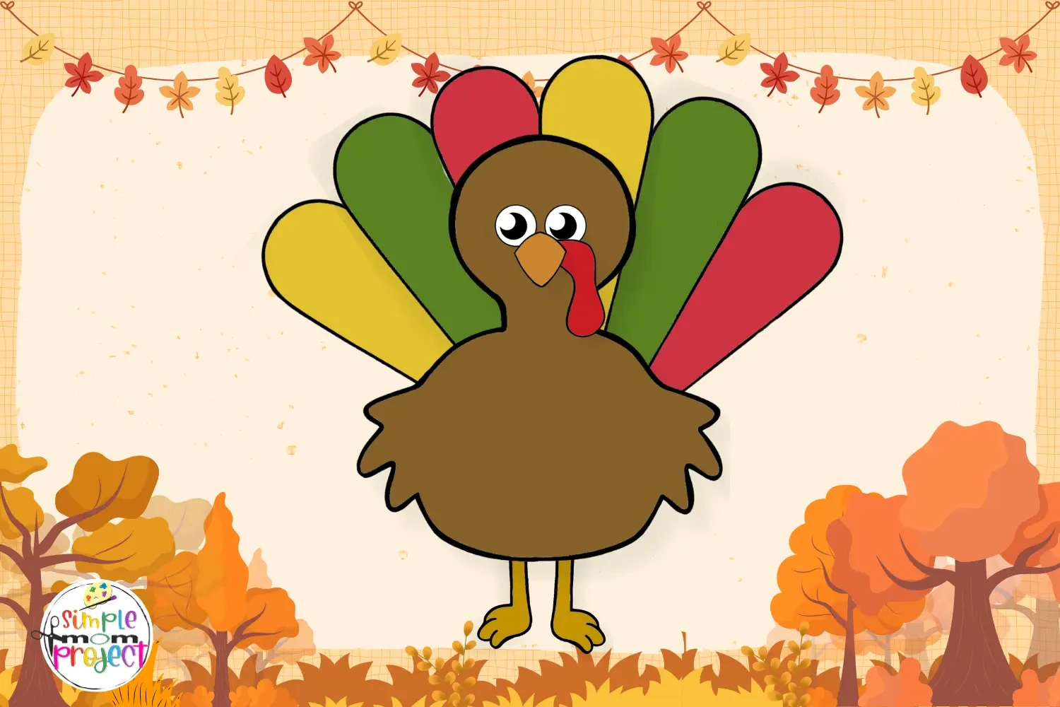 Cut And Paste Turkey Craft For Kids With Free Template pertaining to Free Templates of Turkeys with Thank God