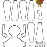 Cut And Paste Turkey Craft For Kids With Free Template With Simple Turkey Template