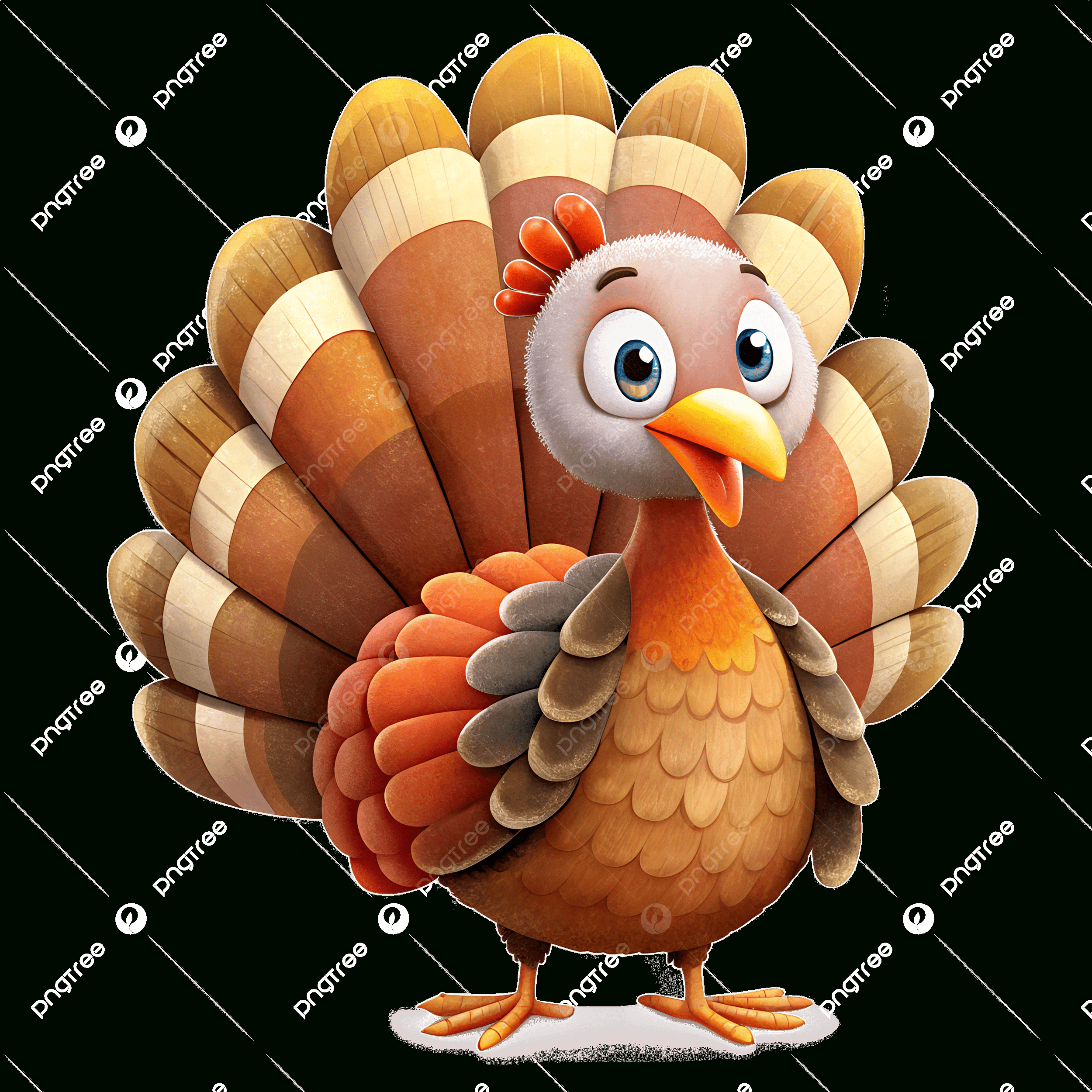 Cute Cartoon Turkey Clipart For Thanksgiving Designs, Thanksgiving for Turkey Clipart Template