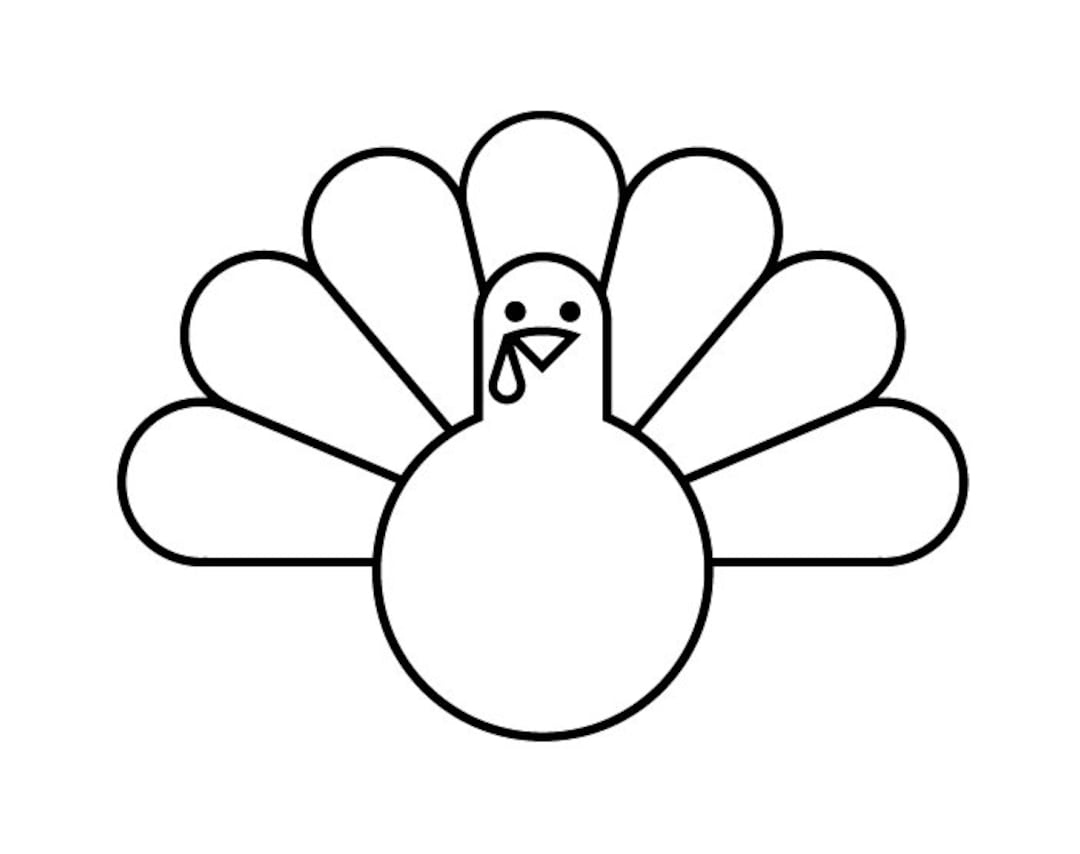 Cute Turkey Svg, Turkey Outline, Kid Turkey Cut File Clipart with regard to Turkey Outline Template