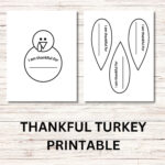 Dankbare Türkei Zum Ausdrucken, Dankbare Türkei, Ich Bin Dankbar With Regard To Printable Thankful Turkey Craft Template